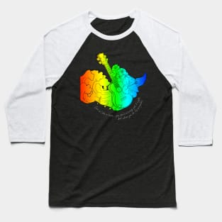 Love is Like a Tune - White Print Baseball T-Shirt